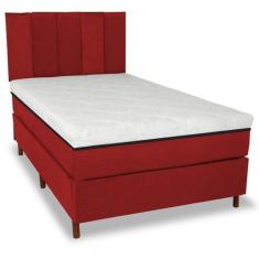 Imagem de Cama Box e Colchão Magnético com Cabeceira - Therapy Life Slim, Bordo,