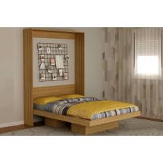 Imagem de Cama De Casal Multifuncional Articulada Dobrável Cm8016 Amêndoa - Tecn