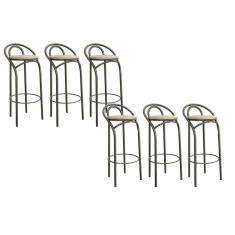 Imagem de Banqueta Dublin 1B706 Kit 6 Un Bronze/Nude 16 - Kappesberg