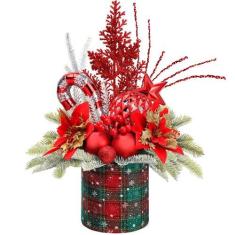 Imagem de Árvore de Natal KPX Tabletop Artificial Mini com enfeites