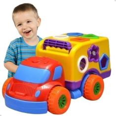 Imagem de Brinquedo Didático Pedagógico Carrinho Caminhão Robustos - Divertoys