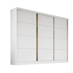 Imagem de Guarda-Roupa Casal 3 Portas 6 Gavetas - Bergamo-Branco - Bianchi Móvei