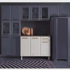 Imagem de Balcão de Cozinha com Tampo 3 Portas 1 Gaveta Diamante Smart Telasul