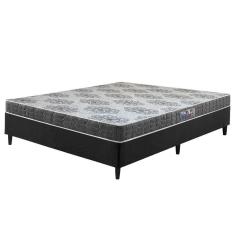 Imagem de Cama Box Casal Preta + Colchão Washington Espuma D23 138cm