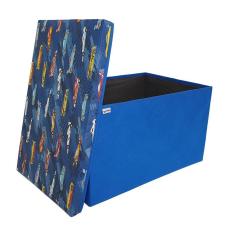 Imagem de Baú Gigante Guarda Carrinho Brinquedo Educativo 84Lts Azul