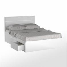 Imagem de Cama De Casal Queen Com Cabeceira 167cm 4 Gavetas Dreams F04 Branco -