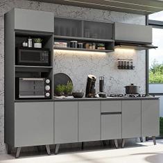 Imagem de Armário de Cozinha Completa 260cm Cinza Nice Madesa 02