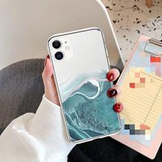 Imagem de Capa de telefone transparente de mármore de luxo para iPhone 11 12 Pro 13 XS Max X XR 7 8 Plus SE 2020 Capa à prova de choque de silicone macio, T1, para iPhone XS Max