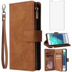 Imagem de Asuwish Capa carteira compatível com Google Pixel XL, protetor de tela de vidro temperado e capa flip de couro, porta-cartões, acessórios celulares, capas para celular Pixle 1 XL One Pixel1 1XL 2016