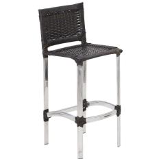 Imagem de Banqueta Madri Em Alumínio Para Edícula Trama Original Pedra Ferro