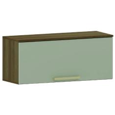 Imagem de Armário Aéreo Geladeira De Cozinha e Lavanderia 1 Porta 0,80m Módulo Suspenso Madeirado/Mocca Isis Luciene