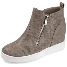 Imagem de Journee Collection Tênis feminino casual e moderno, Cinzento-acastan, 11