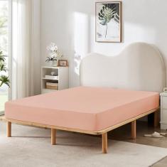 Imagem de HBHLFZ Lençol com elástico solteiro, lençol de baixo macio e respirável – 99 cm x 203 cm com bolsos profundos, solteiro, tamanho GG, lençol com elástico em toda a volta, resistente a rugas, resistente