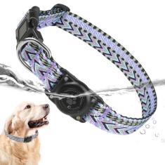 Imagem de Coleira para cães AirTag, IP68 à prova d 'água, suporte de etiqueta de ar - confortável, tecido macio - coleira GPS para cães - coleira para cães com suporte de airtag - serve para cães pequenos,