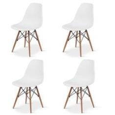 Imagem de Kit 4 Cadeiras Charles Eames Eiffel DSW Wood 