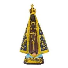 Imagem de Nossa Senhora Aparecida 10cm Enfeite Estátua De Resina