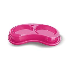 Imagem de Comedouro plástico Anti-formiga joy duplo para cães Furacão Pet 600ml - p (rosa)