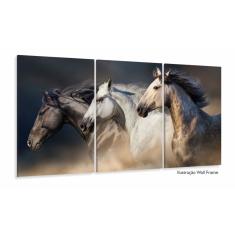 Imagem de Quadros Decorativos 3 Cavalos 3 Peças 120x60 cm