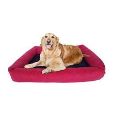 Imagem de Cama Para Cachorro Grande 100x87 Cm - 100% Lavável E Resistente (VERMELHO E PRETO)