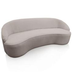 Imagem de Sofá Curvo Montserrat 180cm 03 Lugares Linho Cru - Nexta Casa