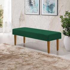 Imagem de Recamier Casal Pés Em Madeira Maciça 1,38M Lisboa Veludo Verde - Casa