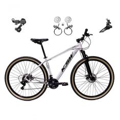 Imagem de Bicicleta Aro 29 Ksw Xlt 24v K7 Câmbios Shimano Freio Hidráulico Garfo Trava Pneu Faixa - Branco Tam.17