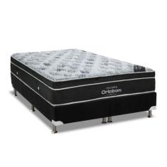 Imagem de Cama Box King: Colchão Molas Bonnel Ortobom Nanolastic Exclusive Eucal