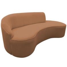 Imagem de Sofá Curvo 03 Lugares 180cm Eron Braço Direito Bouclé Terracota - Next
