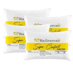 Imagem de Kit Travesseiros Confort  Percal 180 Fios Fibra Siliconizada 70cm x 50