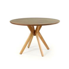 Imagem de Mesa De Jantar Redonda 120cm Marci Premium Em Madeira Maciça E Mdf - Natural