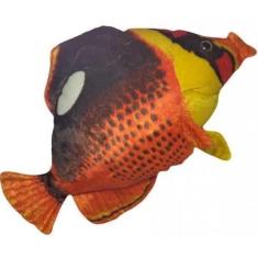 Imagem de Peixe De Pelúcia Realista Laranja E Preto 40 Cm - Unv Pelúcia