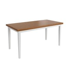 Imagem de Mesa Colors Em Madeira Maciça 6 Lugares - 160 X 80cm Branco
