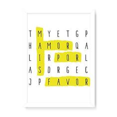 Imagem de Arte Maníacos Quadro Decorativo Mais Amor Por Favor CPL - 23x16,25cm (Moldura em laca )