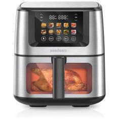 Imagem de Fritadeira Elétrica Air Fryer 10 em 1 com 7 Litros de Capacidade e Controle Digital, 110V 1800W, SEEDEEM, Prata