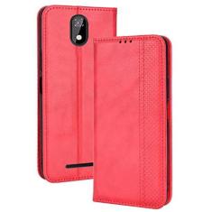 Imagem de Ranyi Para Unimax UMX U696CL, capa carteira magnética flip com compartimentos para cartão de crédito com suporte para cartão de crédito flip carteira magnética de couro capa para Assurance Wireless