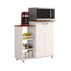 Imagem de Balcão De Cozinha Prático Branco Com Cinamomo Zanzini Branco Com Cinamomo