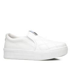 Imagem de Tenis Pegada Feminino em Couro Branco 212513-01-Feminino