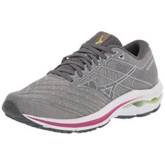 Imagem de Mizuno Tênis de corrida feminino Wave Inspire 18, Ultimate cinza - prata