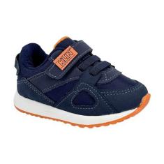 Imagem de Tênis Klin Walk Baby 453117 Marinho Laranja