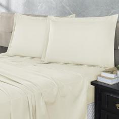 Imagem de Jogo Lençol 300 Fios Casal 4 Peças Marfim