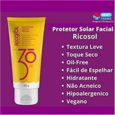 Imagem de Protetor Solar Facial Ricosol Toque Seco Oil-Free Fps30 50G