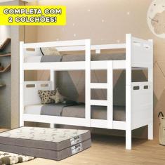 Imagem de Beliche Confortável Reforçada Completa com 2 Colchões D33 - PoloShop, 