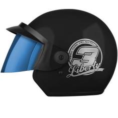 Imagem de Capacete Moto Aberto Pro Tork Liberty Three 3 Viseira Iridium, Preto, 