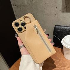 Imagem de Coin Purse Leather PU Soft Phone Case para iPhone 13 12 11 14 Pro X XS Max XR 7 8 Plus capa para cartão, marrom, para iPhone 11