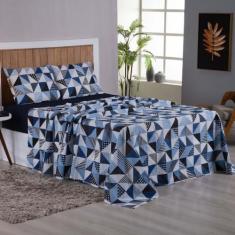 Imagem de Jogo de Lençol Queen 4 Peças 200 Fios 100% algodão Estampado Mariah - 