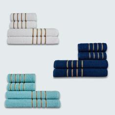 Imagem de Jogo De Toalhas 12 Pe? As Cole??O Montreal 100% Algod? O Br + az + vd