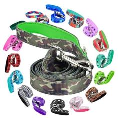 Imagem de EcoBark Coleira para cães – Trelas macias e reflexivas para treinamento confortável com alça acolchoada – forte e durável e resistente – Treinamento e tração para cães pequenos, médios ou grandes (camuflagem)