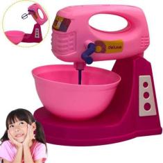 Imagem de Mini Batedeira De Brinquedo Cozinha Infantil Menina Rosa - Bs Toys
