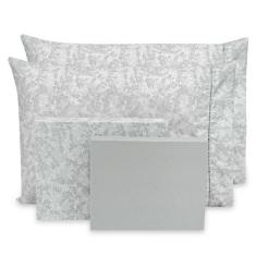 Imagem de Lençol Super King 6 Pçs Estampado Percal Flex 400 Fios Toque Acetinado