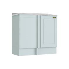 Imagem de Balcao De Cozinha Modulado Canto Reto Americana C Tampo Branco Henn